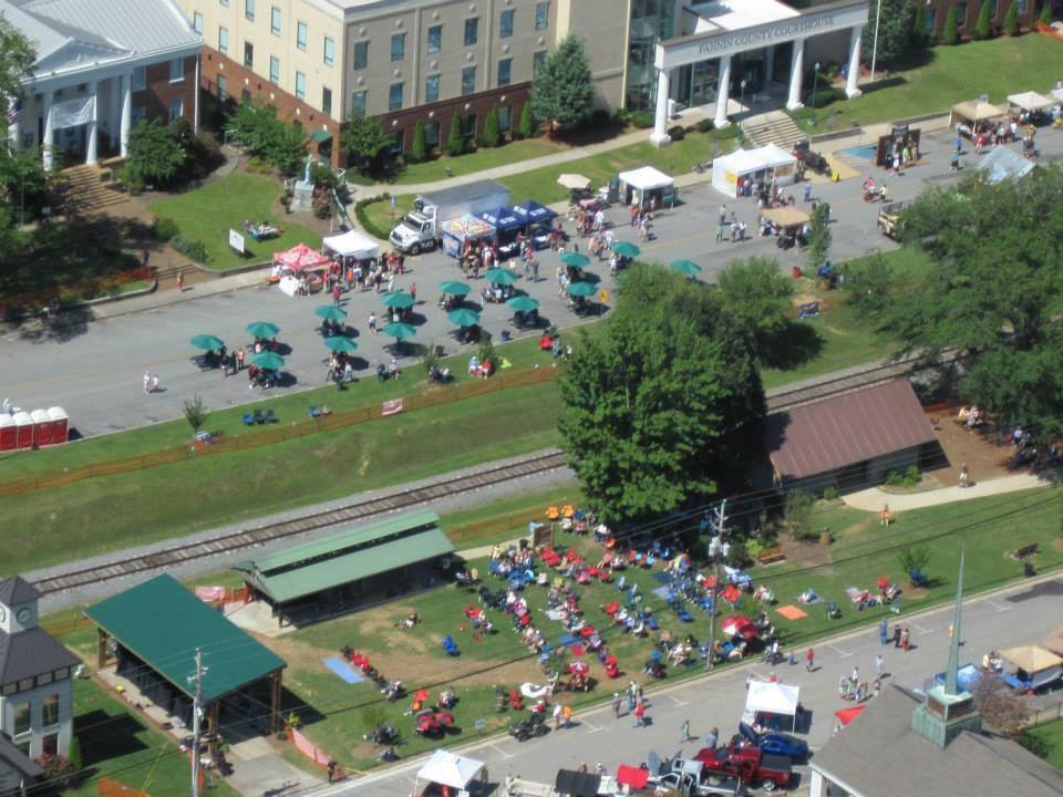 Aerial of Blue Ridge Blues and BBQ Festival Grounds